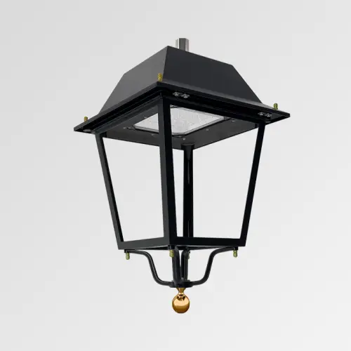 Lanternier Carandini modèle SP5 en fixation suspendue 3/4 GAS femelle, luminaire LED suspendu pour éclairage public