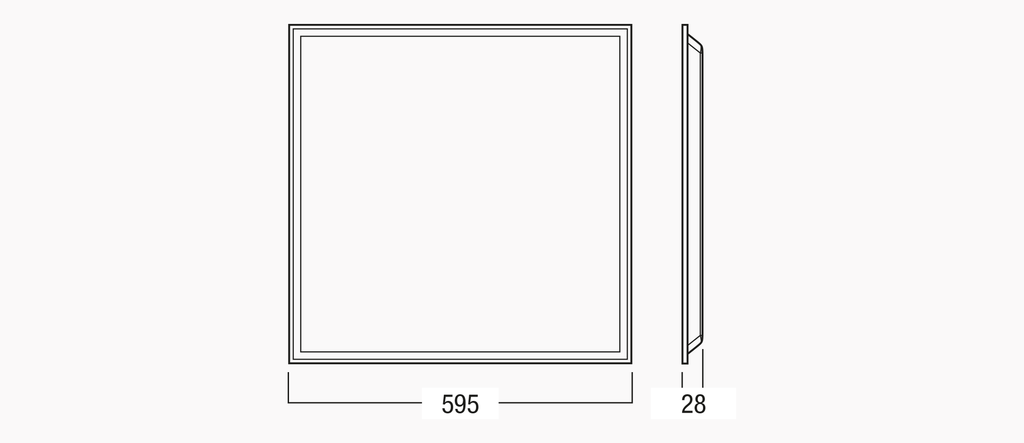 Dalle Backlit PRO 600x600 30W •Sans driver & sans boite individuelle