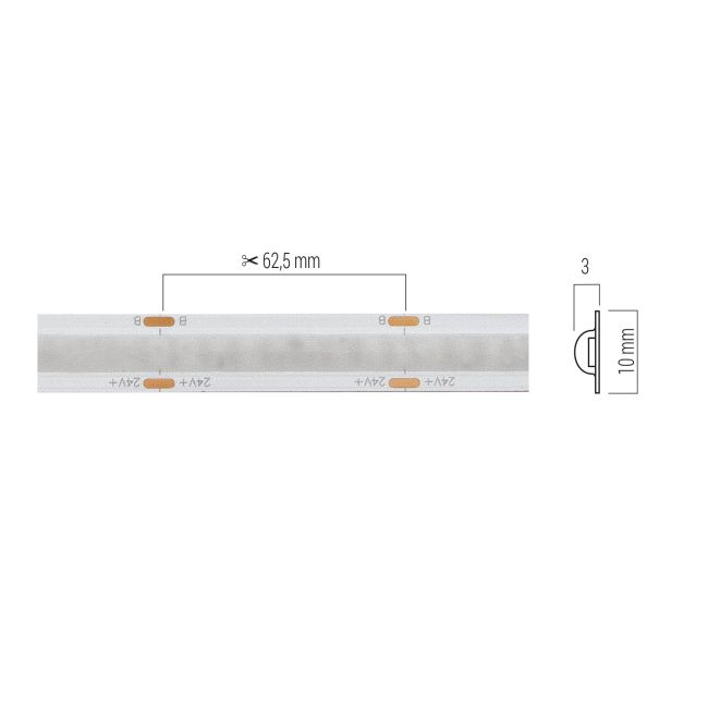 XSOLIS IP20 24V 13W/m 5m 10mm 672LED/m RGB (5.1.2)