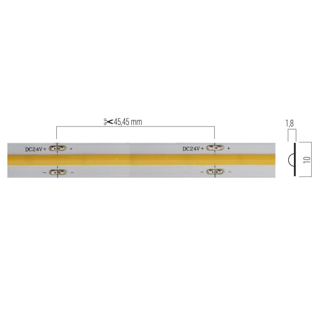 XSOLIS IP20 24V 14W/m 5m 10mm 512LED/m 4000K (5.1.2)
