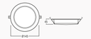 Downlight HORUS 15W 4 CCT IP54 Blanc - Cut-out 120-130mm