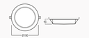 Downlight HORUS 25W 6 CCT changing IP54 Blanc