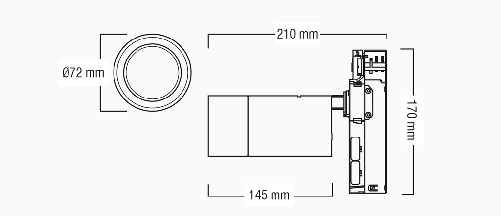 Projecteur sur rail ZOOM CCT 15-20-25 W Angle 24-60° Blanc