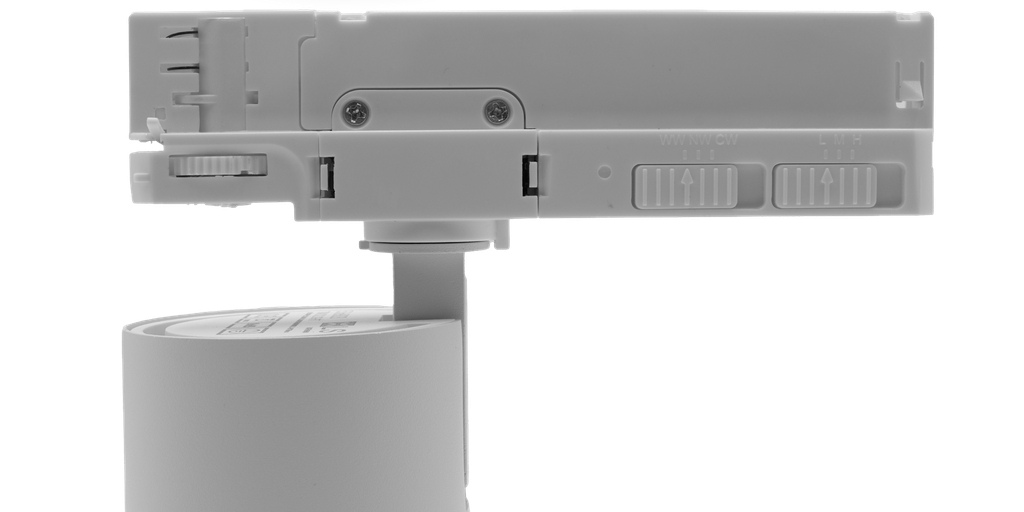 Projecteur sur rail ZOOM CCT 15-20-25 W Angle 24-60° Blanc