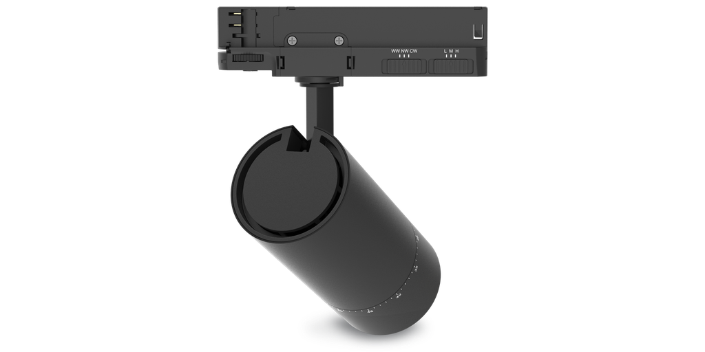 TRACKLIGHT ZOOM HE 15/20/25W CCT NOIR NON DIM 24-60°