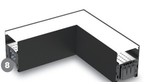 Connexion en «L» pour linéaire 600, 1200 et 1500 mm