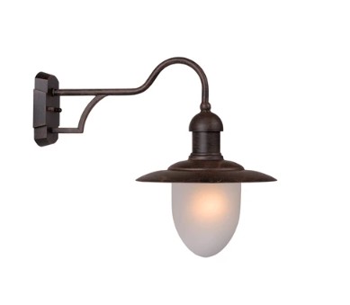 Lucide ARUBA - Applique murale Intérieur/Extérieur - Ø 25 cm - 1xE27 - IP44 - Rouille