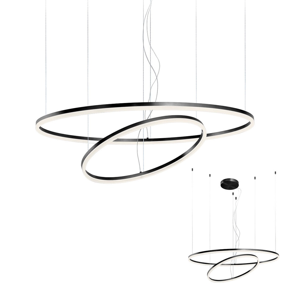 ORBIT SU LED 108.5W 3000K D1000+600 SAND BLACK (4.1.2)-TRIAC