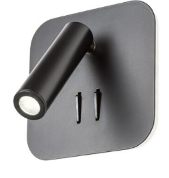 QUDA AP SQ LED 1x6W+1x3W  2700K BK(5.1.2)