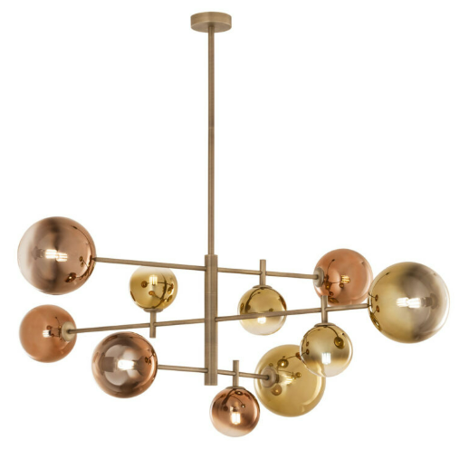 ROY SU 10X10W G9 MATT BRASS/ GOLD+COFFEE IP20 (4.1.1)