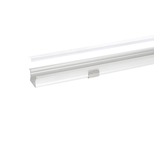 Profil RSL15 blanc 2m plexi mat accessoires inclus