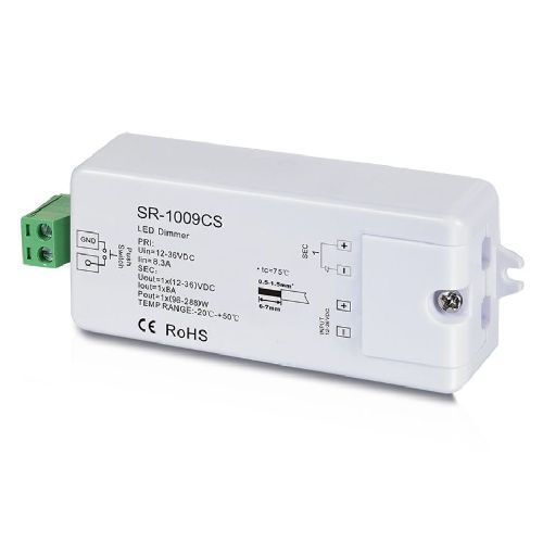 Récepteur RF ou bouton poussoir PWM 1x8A 12-36VDC