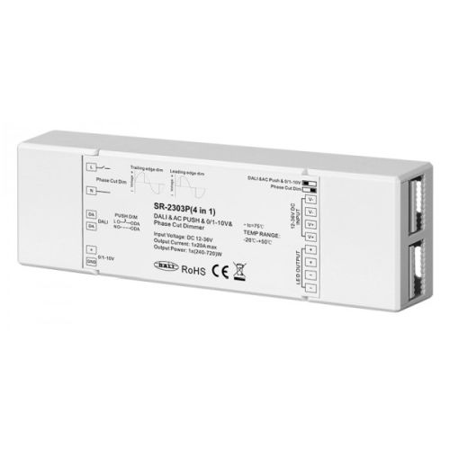 Controller mono-color TRIAC/1-10V/DALI/Push 1x20A