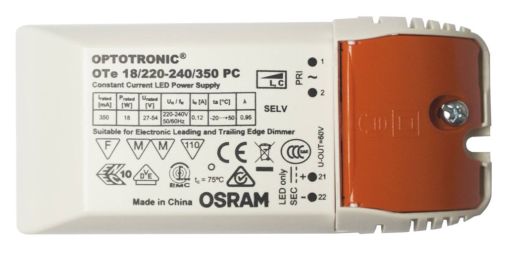 DRIVER 9-18W 350mA CC DIM 