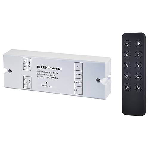 CONTROLEUR + TELECOMMANDE RGB 
