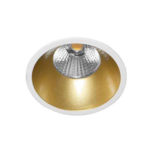 AL3012 RD 9W 1050Lm 3000K 38° IP44 DIM Blanc mat - Doré