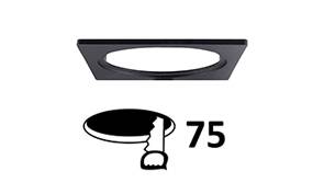 SYLA R-B BAGUE CARREE 100x100mm NOIR MAT