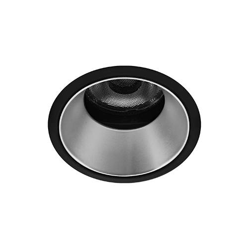 SILK RDX 6W 630Lm 3000K 36° DIM Noir mat - Argent