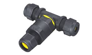 CONNECTEUR 3PIN IP68 NOIR MAT