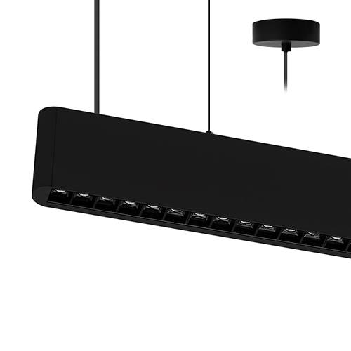 TOMY 2 P 2x36W 4100+3800Lm 36+100° Noir mat