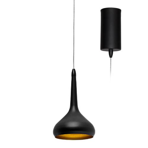 NOOSE 8W 600Lm 3000K 80° NOIR - DORÉ