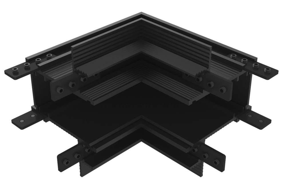 CONNEXION L 90° MUR INT NOIR MAT