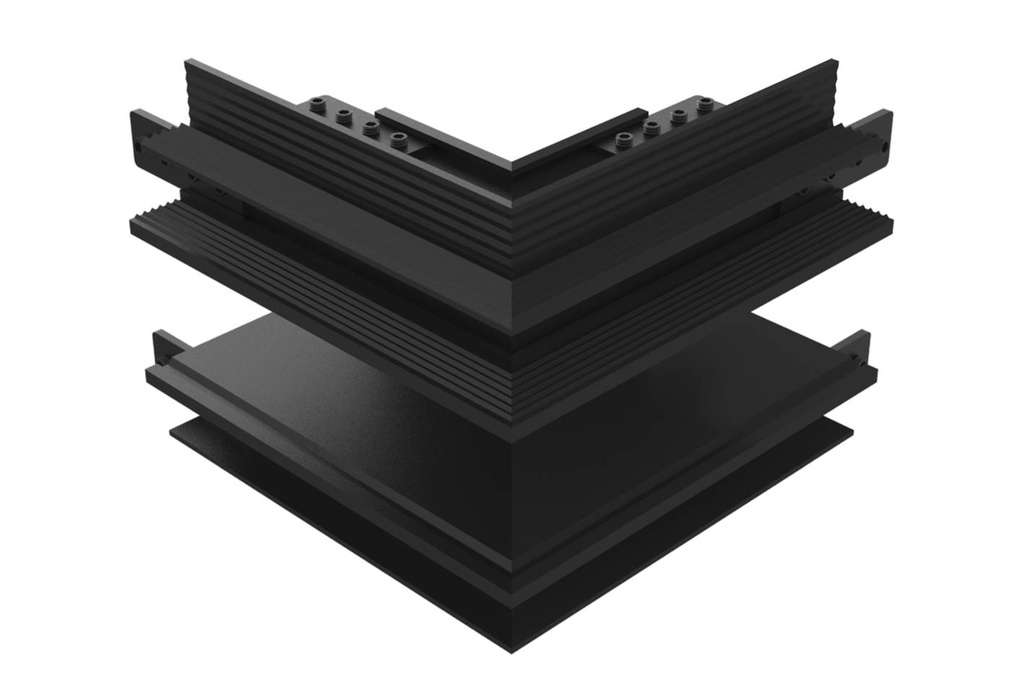 CONNEXION L 90° MUR EXT NOIR MAT