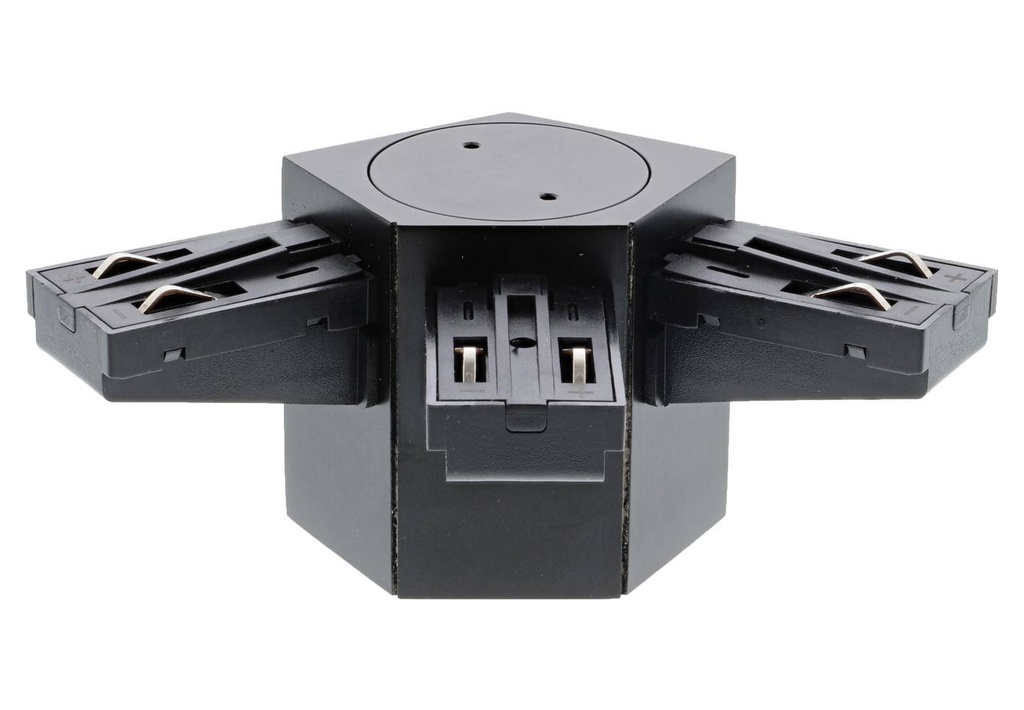 CONNEXION ELEC TRIPLE 120° PLAFOND  Noir mat