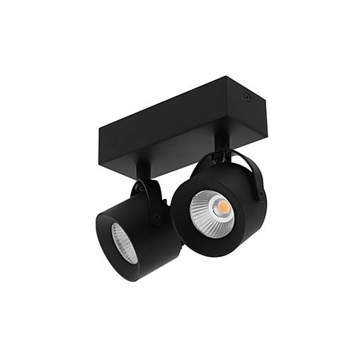 PIXA 2 2x10W 2x1200Lm 3000K 38° DIM Noir mat