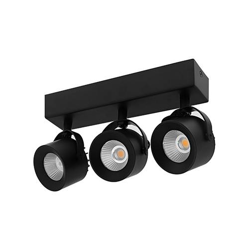 PIXA 3 3x10W 3x1200Lm 3000K 38° DIM Noir mat