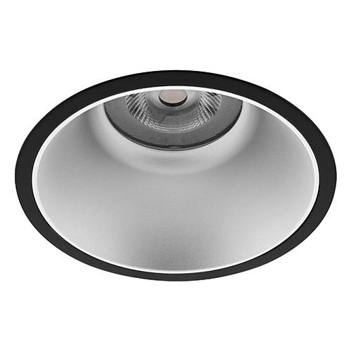 LYON 4 R 40W 5000Lm 3000K 60° IP44 DALI NOIR MAT - ARGENT