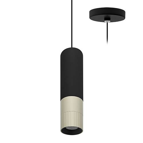 AUREA P 7W 715Lm 38° DIM NOIR MAT - CHAMPAGNE