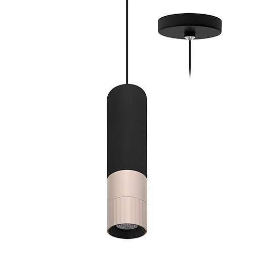AUREA P 6W 715Lm 38° DIM Noir mat - Or rose