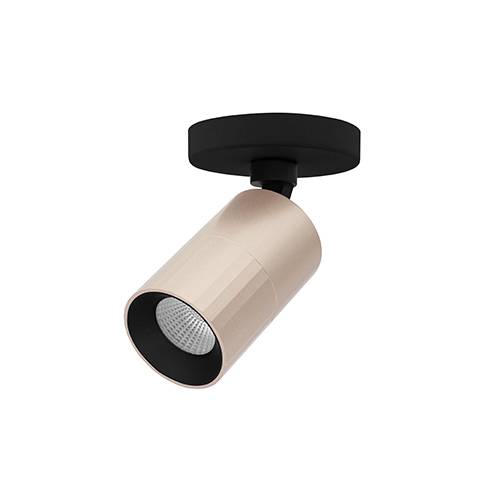 AUREA 1 C 6W 715Lm 38° DIM Noir mat - Or rose