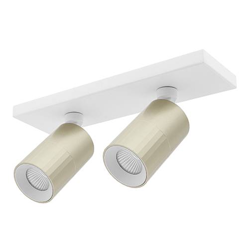 AUREA 2 C 2x7W 2x715Lm 38° DIM BLANC MAT - CHAMPAGNE