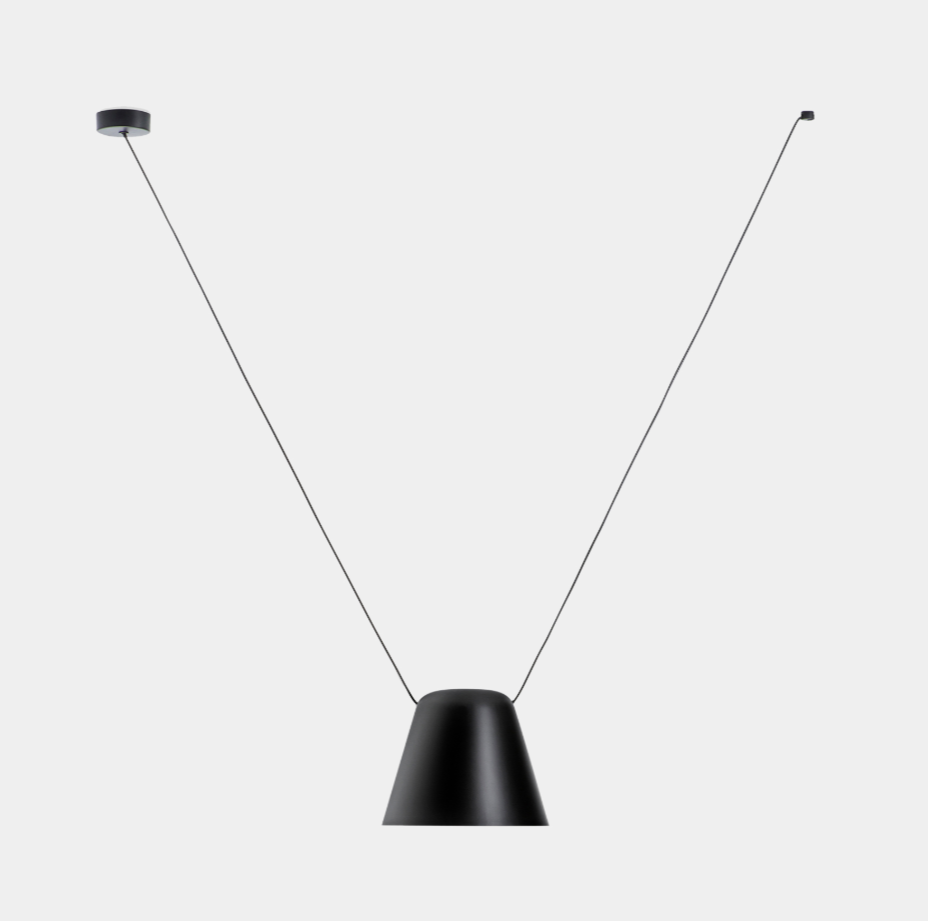Pendant Attic Conic Shape V E27 15W Black 916lm