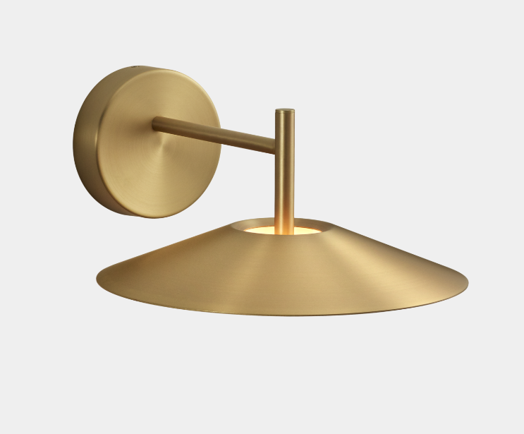 Wall fixture H LED 17W LED warm-white 2700K ON-OFF Matte gold 627lm