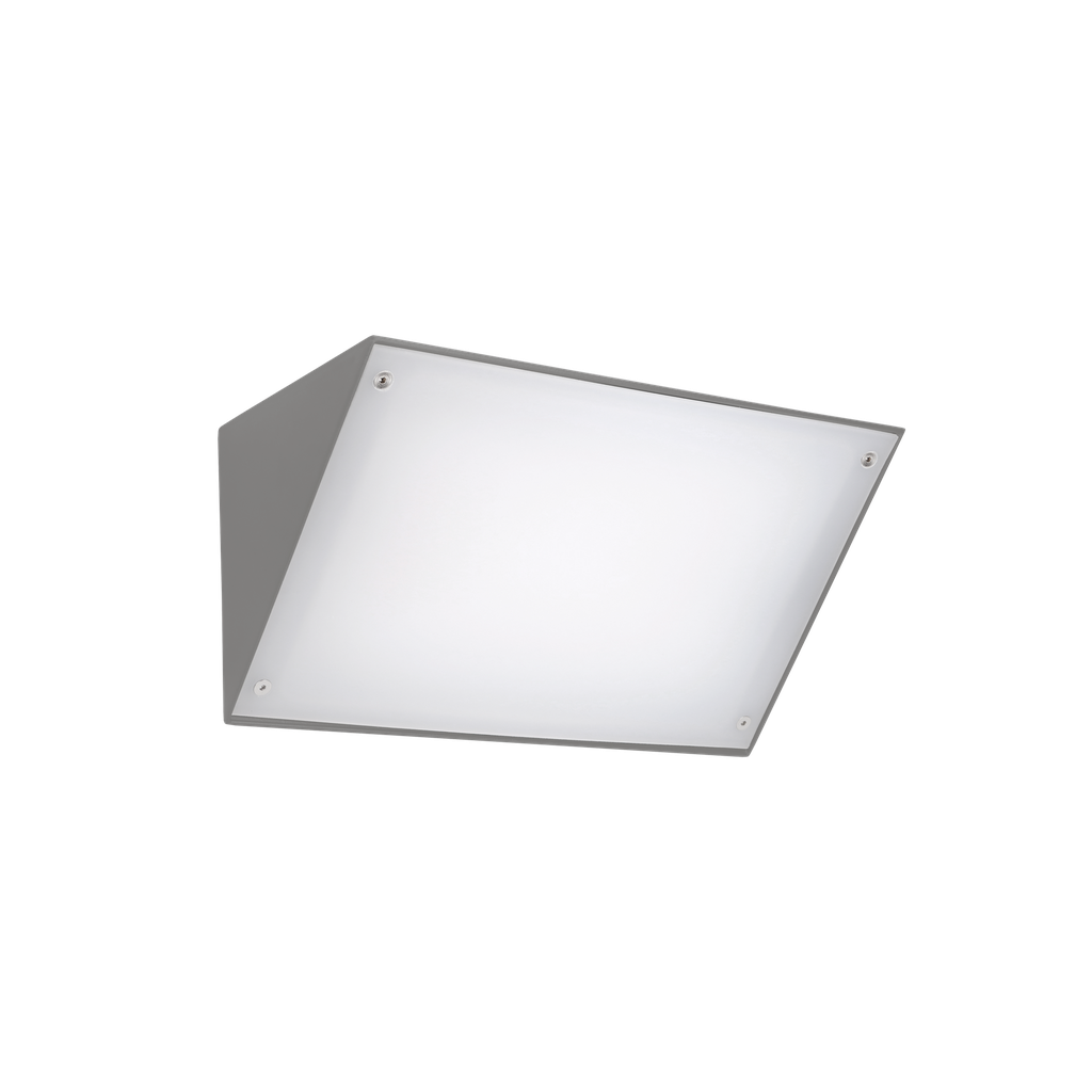 Surface-mounted wall light IP65 Curie PC 260mm LED 14.4W SW 2700-3200-4000K ON-OFF Grey 792lm