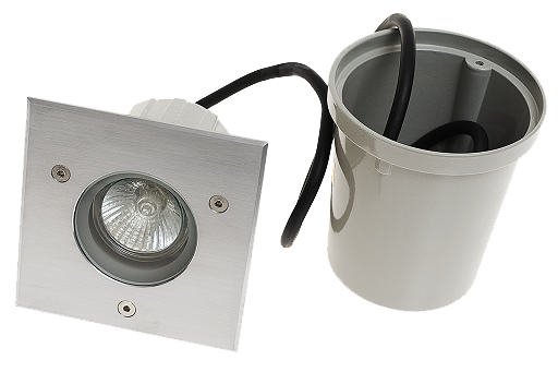 Spot de sol extérieur carré GU10 IP67 ALU