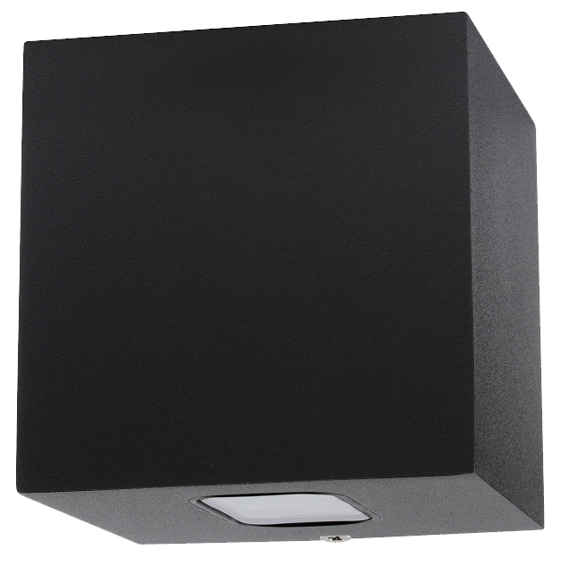 Applique murale extérieur carré 100x100mm incl 3W 3000K 50° IP65 incl driver dimmable tot 30/60% UP-light NOIR