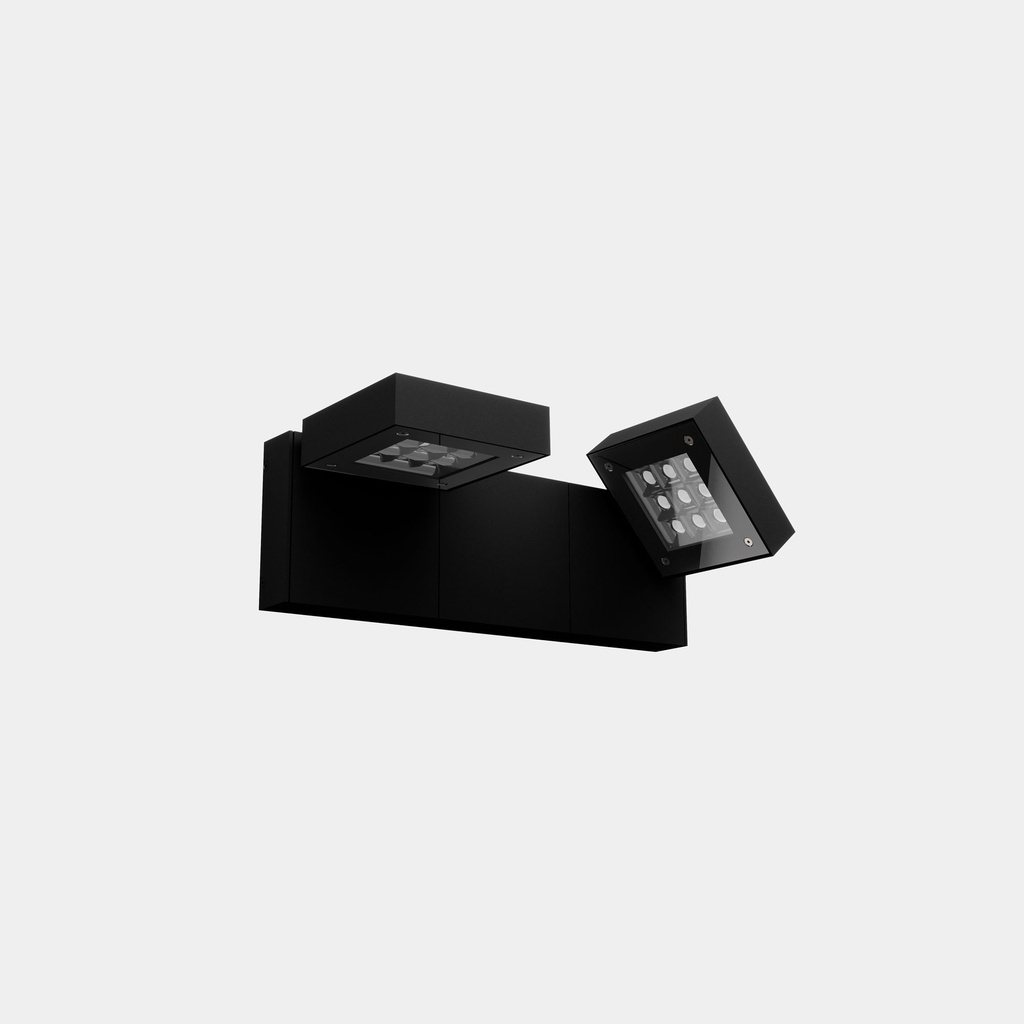 Surface-mounted wall light IP66 Modis Optics Double 430mm LED 40.2W 3000K DALI-2/PUSH Black 2376lm