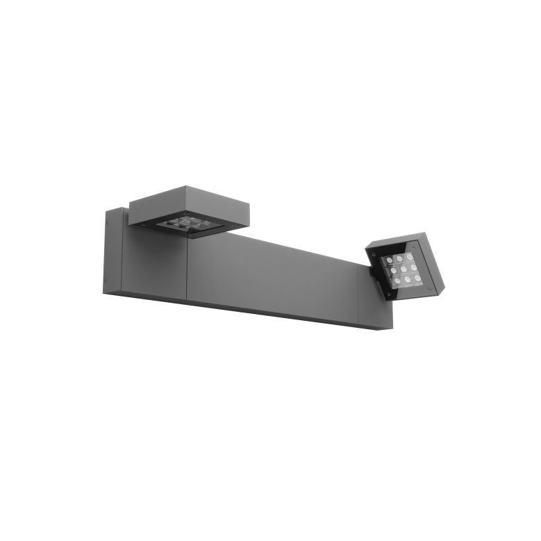 Surface-mounted wall light IP66 Modis Optics Double 800mm LED 40.2W 4000K ON-OFF Urban grey 3932lm