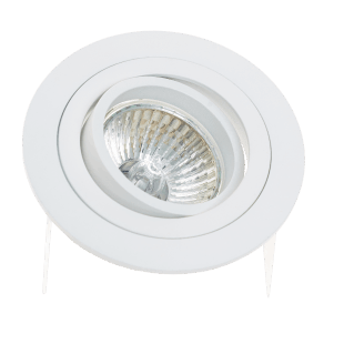 Spot Encastré rond GU10 orientable à lamelles ALU