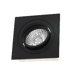 Spot Encastré carré GU10 orientable à lamelles NOIR