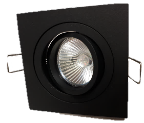 Spot encastré carré GU10 orientable a ressorts NOIR