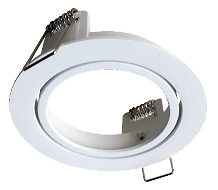 Armature orientable rond Spot encastré pour module LED, excl BL4Y LED module (1268/1270) BLANC