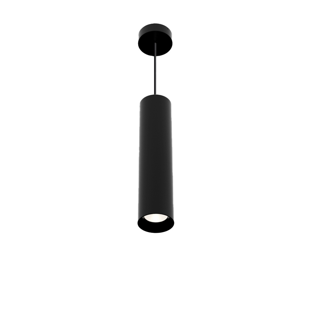 Suspension tube 300mm avec base à encastrer LED 10W 800lm 3000K DIM
