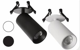 Spot avec base encastrable noir led 10W 956lm 3000K DIM