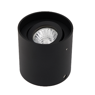 Plafonnier apparent rond GU10 NOIR