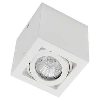 Plafonnier apparent carré GU10 BLANC